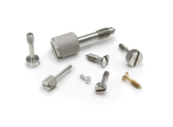 Slotted Drive Knurled High Head Style 2 Chamfered Shoulder Long Dog Cone Point Stainless Steel Captive Panel Screws #4-40 X 5/8 600 pcs 