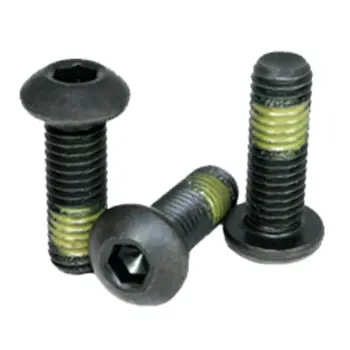 #10-32X1/2\" (Ft)  Button Socket Cap Screw Alloy Black Nylon Patch
