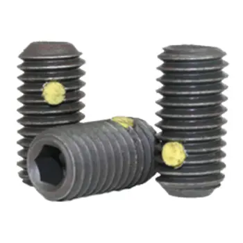 #8-32X1/4\"  Cup Socket Set Screw Alloy Black Nylon Pellet