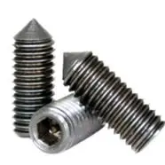 Cone Point Socket Set Screws Thermal Black Oxide Alloy Inch 