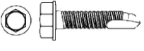 1/4\"-28x6\" Indent Hwh,Hvy Duty #5 Point Teks Self Drilling Screws (Inch), Bulk- Climaseal