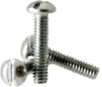 Machine Screw, Round Head Slotted, Zinc CR+3 (Inch)