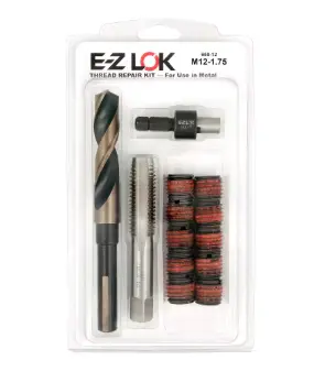 E-Z LOK&trade; Thread Repair Kit for Metal - Standard Wall - M12-1.75 x 3/4-10