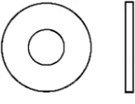 Uss Flat Washer, Zinc Clear CR+3, Pkg (Pcs) (Inch)