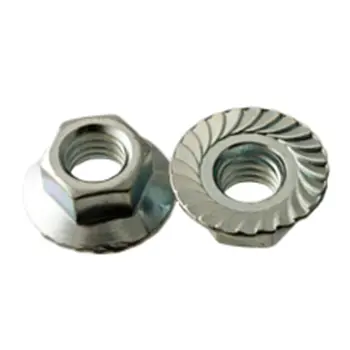 5/16\"-18  Hex Locknut Serrated Flange Case Hardened Zinc CR+3