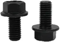 Grade 8 Indented Hex Flange Screw (Frame Bolt), Black Phos & Oil (Inch)