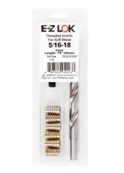 E-Z Hex&trade; Threaded Insert Installation Kit for Soft Wood - Flush - 5/16-18 x 20mm
