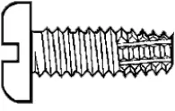 Thread Cutting Screw, Pan Slotted, Type F, Zinc CR+3 (Inch)