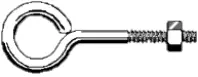 3/8\"-16x4\" Eye Bolt W/Nut Zinc