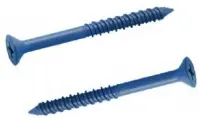 Concrete Screws, Blue Finish, Low Carbon (Inch)