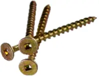 Square Drive Bugle Head Deck Screw, Zinc-Yellow CR+6, Hardened (Inch)