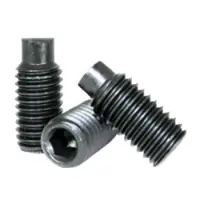 Dog Point Socket Set Screws, 45H Din 915, Thermal Black Oxide, Alloy (Metric)