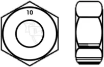 M5-0.80 Hex Nuts Class 10 Zinc Yellow CR+6