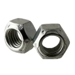 Hex All Metal Cone Locknut, Grade C, Zinc/Wax CR+3 (Inch)