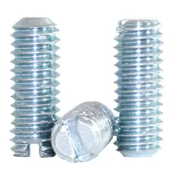 5/16\"-18X5/16\"  Slotted Set Screw Case Hardened Zinc