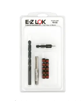 E-Z LOK&trade; Thread Repair Kit for Metal - Screw Locking - 10-32 x 3/8-16