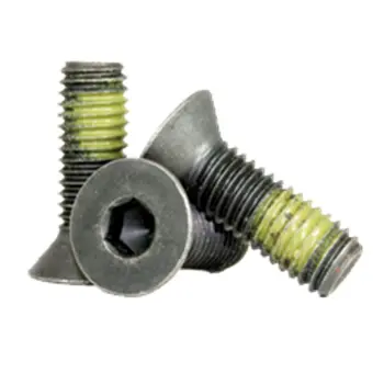 1/2\"-13X1 1/4\" (Ft)  Flat Socket Cap Screw Alloy Black Nylon Patch