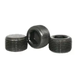 Pipe Plugs Hex Dry Seal 3 4 Taper Black Alloy USA Inch