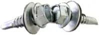 Self Drilling Screw, Hwh Unslotted W/ Bonded Washer, Zinc CR+3 (Inch)
