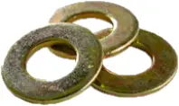 Sae Flat Washer, Zinc-Yellow CR+6 (Inch)