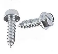 #12-11x2\" Indent Hwh Slot Tapping Screws Type A Zinc CR+3