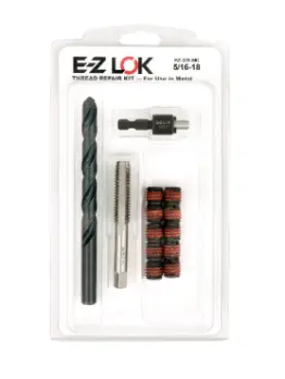 E-Z LOK&trade; Thread Repair Kit for Metal - Screw Locking - 5/16-18 x 1/2-13