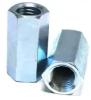 A563 Grade A Hex Coupling Nut, Zinc CR+3 (Inch)