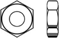 A563 Grade A Heavy Hex Jam Nut, Plain (Inch)