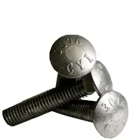 3/8-16X8 Under-Sized Body,6 Thread  A307-A Carriage Bolt H.D.G.