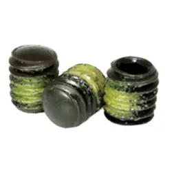 Oval Point Socket Set Screws Alloy Black ox Nylon Patch