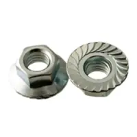 Hex Locknut, Serrated Flange Case, Hardened Zinc CR+3 (Inch)