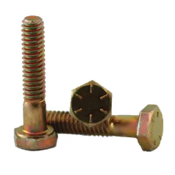 5/16\"-24X7/8\" (Ft)  Gr.8 Hex Cap Screw Alloy Zinc-Yellow (Import)
