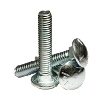 3/8-16X5,Full Thread (Full Thd)  Gr.5 Carriage Bolt Zinc CR+3