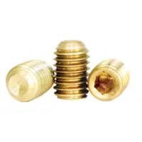 Cup Point Socket Set Screws Brass Plain Inch 