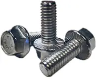 Hex Head Serrated Flange Screw With Wax, Stainless 18 8