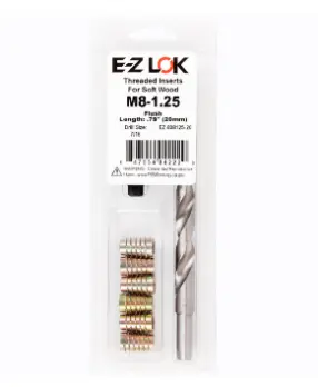 E-Z Hex&trade; Threaded Insert Installation Kit for Soft Wood - Flush - M8-1.25 x 20mm