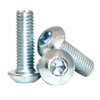#10-24X3/8\" (Ft)  Button Socket Cap Alloy Zinc Bake CR+3