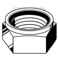 Nylon Insert Locknut, Grade A, Zinc-Yellow CR+6 (Inch)