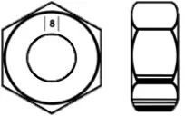 M20-2.50 Hex Nuts Class 8 Din 934 Zinc Yellow CR+6