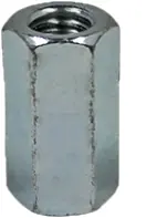 Metric Class 6 Hex Coupling Nut, Zinc CR+3