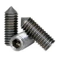 Cone Point Socket Set Screws 45H din 914 Thermal Black Oxide Alloy Metric 