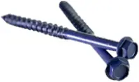 3/16\"x1 1/4\" Flat Head Phil Commercial Concrete Screws Blue Finish
