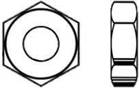 1 1/8\"-7 Heavy Hex Jam (Thin) Nuts A563 Grade A Zinc CR+3