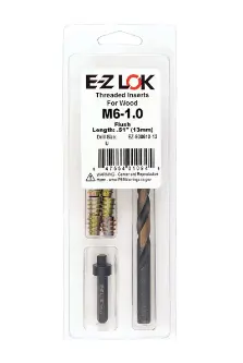 E-Z Hex&trade; Threaded Insert Installation Kit for Soft Wood - Flush - M6-1.0 x 13mm