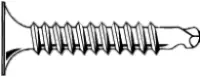 Proferred Drywall Self Drilling Screw, Gray Phos (Inch)