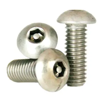 #6-32X1/4\" (Ft)  S.S. 18-8 Button Socket Cap Screw Tamper Resistant