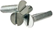 #4-40x3/16\",(Ft) Flat Head Slot Machine Screw Flat Head Slotted Zinc CR+3