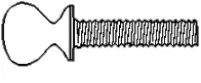 #10-32x1/2\" Thumb Screw, Type A With Shoulder, Zinc CR+3